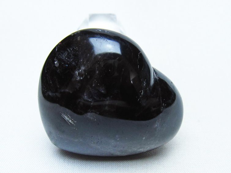 モリオン 置物 ハート 黒水晶 一点物 145-2014