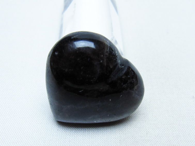 モリオン 置物 ハート 黒水晶 一点物 145-2024