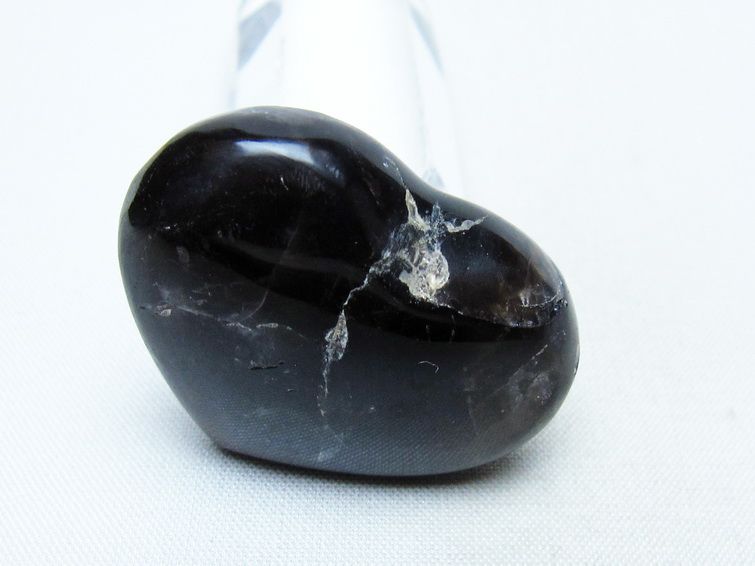モリオン 置物 ハート 黒水晶 一点物 145-2031