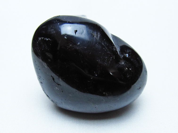 モリオン 置物 ハート 黒水晶 一点物 145-2041