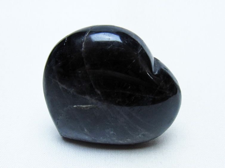 モリオン 置物 ハート 黒水晶 一点物 145-2044