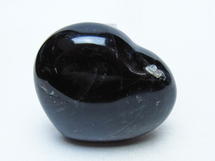モリオン 置物 ハート 黒水晶 一点物 145-2045