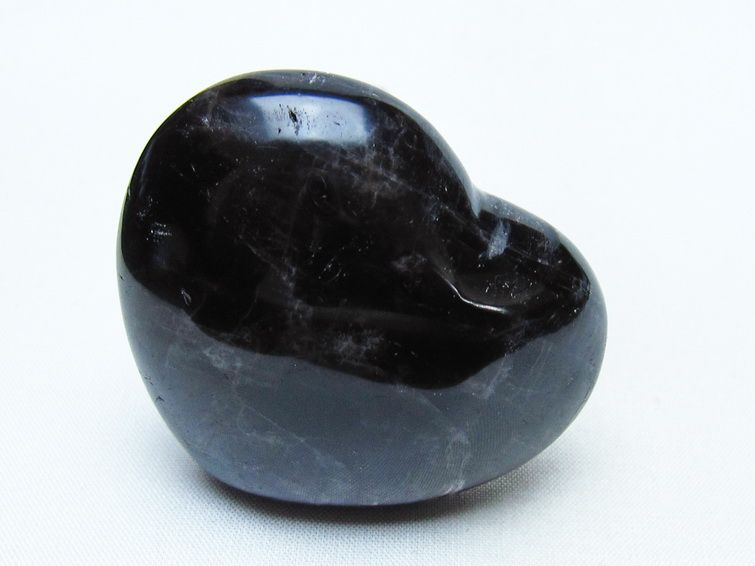 モリオン 置物 ハート 黒水晶 一点物 145-2049