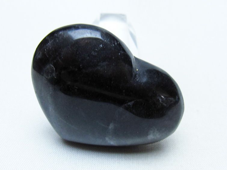 モリオン 置物 ハート 黒水晶 一点物 145-2055