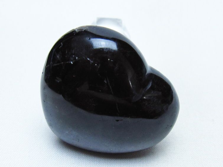 モリオン 置物 ハート 黒水晶 一点物 145-2059