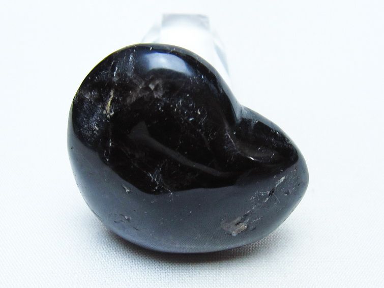 モリオン 置物 ハート 黒水晶 一点物 145-2069