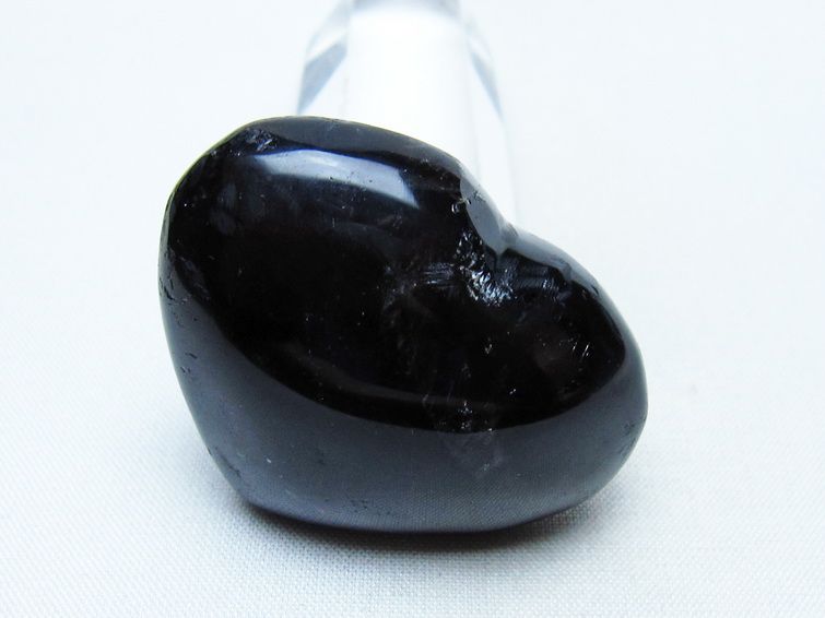 モリオン 置物 ハート 黒水晶 一点物 145-2074