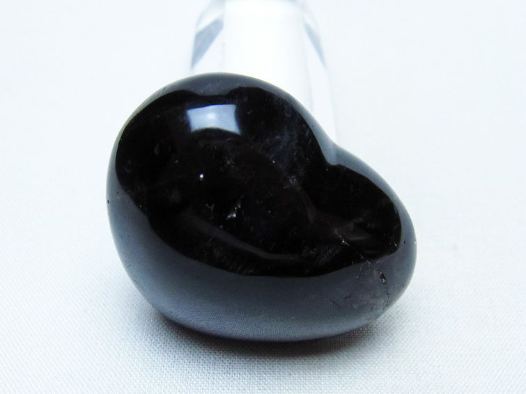 モリオン 置物 ハート 黒水晶 一点物 145-2078