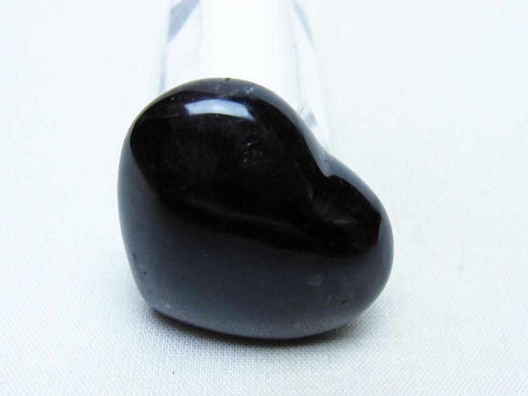 モリオン 置物 ハート 黒水晶 一点物 145-2086