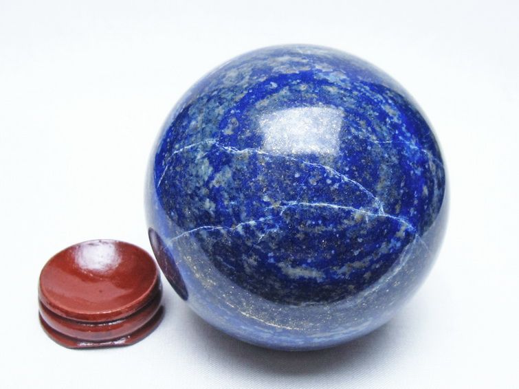 ラピスラズリ 丸玉 78mm スフィア 置物 一点物 151-10002