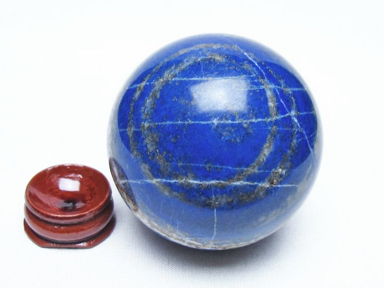 ラピスラズリ 丸玉 57mm スフィア 置物 一点物 151-10035