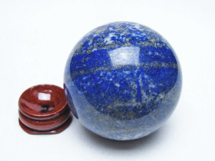 ラピスラズリ 丸玉 51mm スフィア 置物 一点物 151-10042