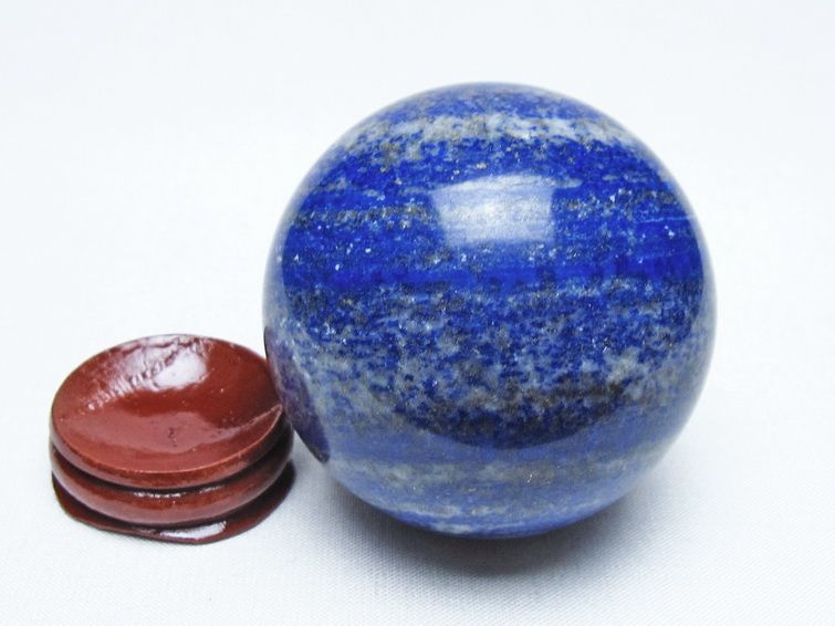 ラピスラズリ 丸玉 60mm スフィア 置物 一点物 151-10063