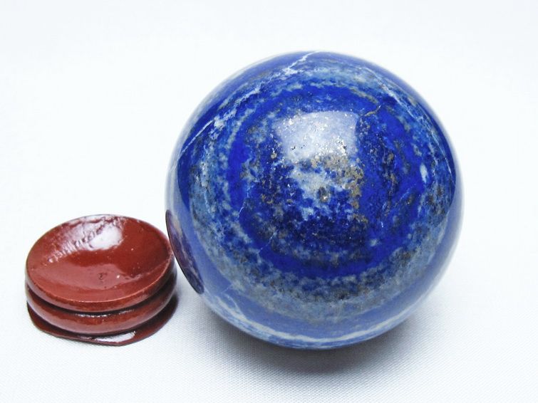 ラピスラズリ 丸玉 62mm スフィア 置物 一点物 151-10068