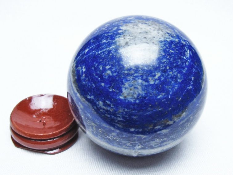 ラピスラズリ 丸玉 64mm スフィア 置物 一点物 151-10073