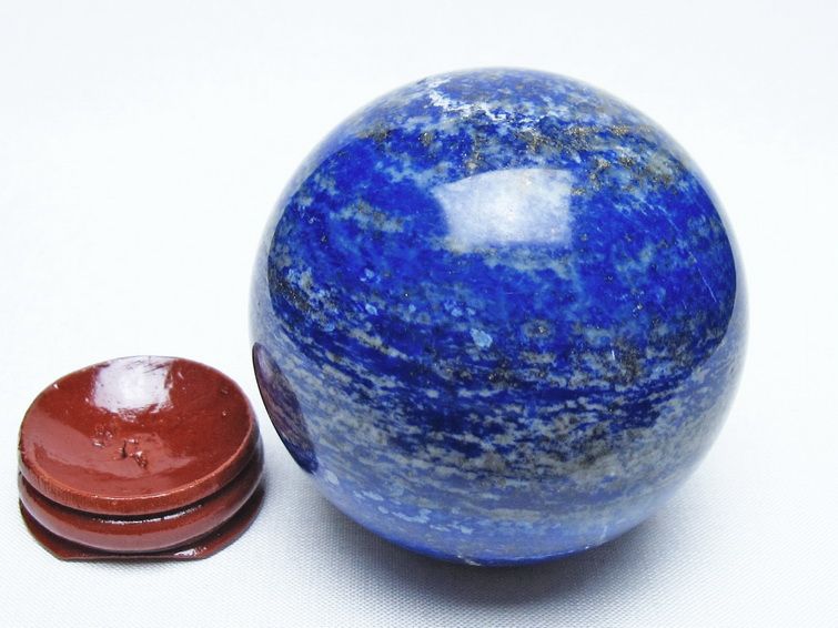 ラピスラズリ 丸玉 65mm スフィア 置物 一点物 151-10074