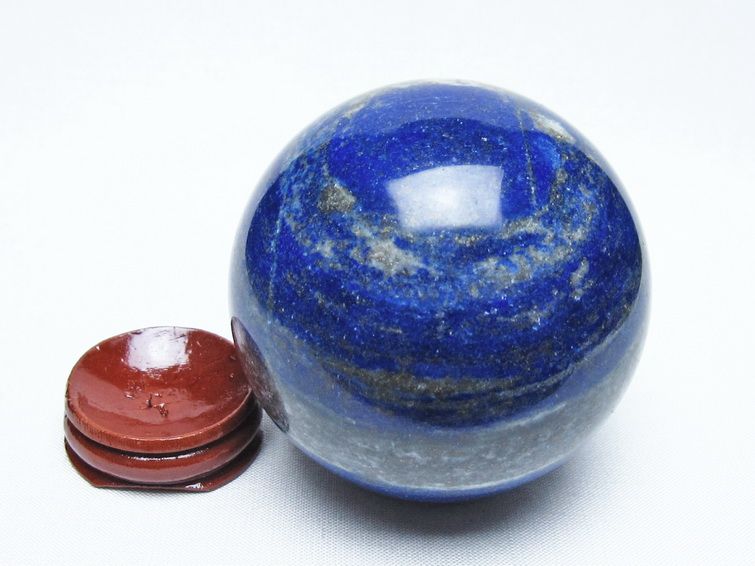 ラピスラズリ 丸玉 68mm スフィア 置物 一点物 151-10083