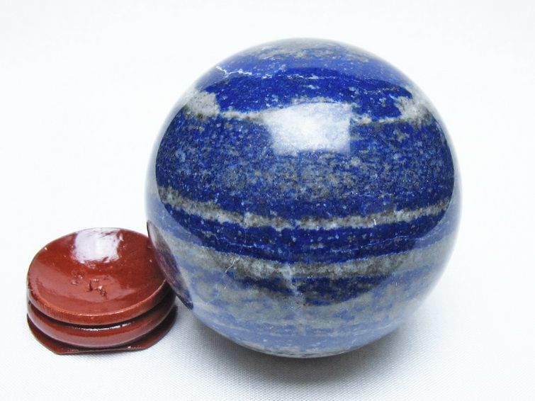 ラピスラズリ 丸玉 68mm スフィア 置物 一点物 151-10085