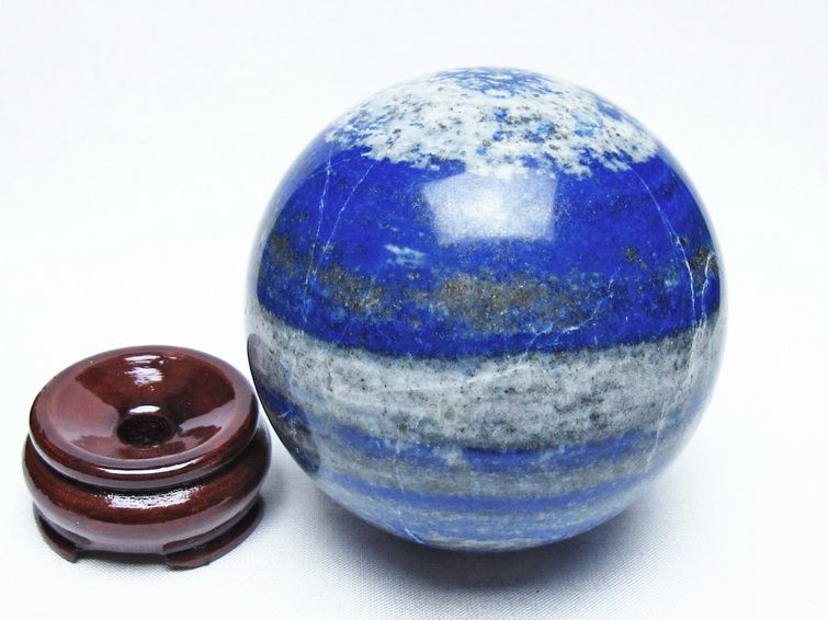 1Kg ラピスラズリ 丸玉 87mm スフィア 置物 一点物 151-10170