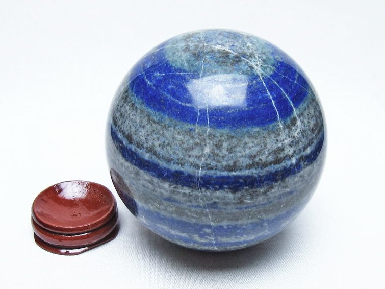 ラピスラズリ 丸玉 82mm スフィア 置物 一点物 151-10172