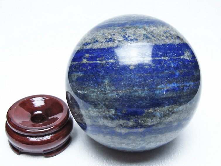 1.1Kg ラピスラズリ 丸玉 88mm スフィア 置物 一点物 151-10176