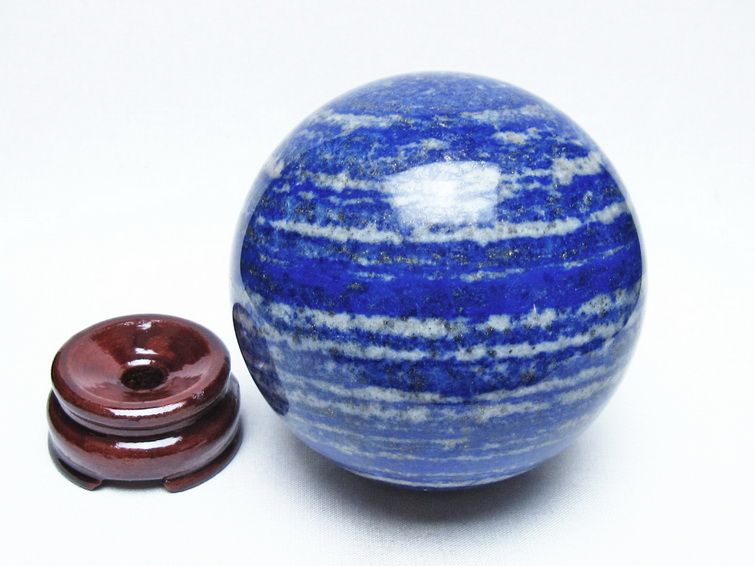 1.3Kg ラピスラズリ 丸玉 93mm スフィア 置物 一点物 151-10179
