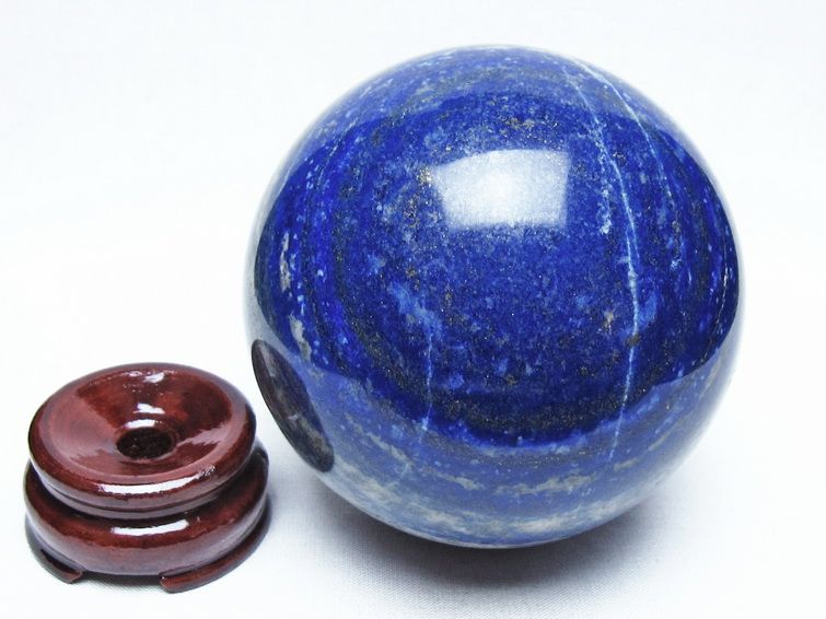 1.2Kg ラピスラズリ 丸玉 91mm スフィア 置物 一点物 151-10180