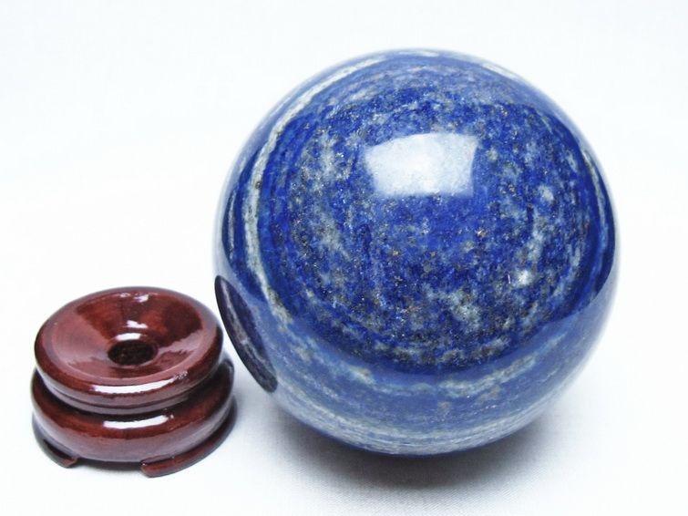 1.1Kg ラピスラズリ 丸玉 87mm スフィア 置物 一点物 151-10181