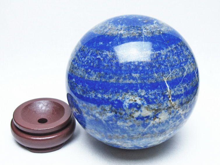 1.8Kg ラピスラズリ 丸玉 110mm スフィア 置物 一点物 151-10190