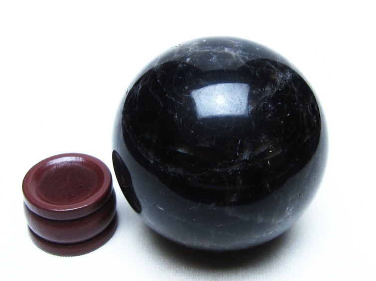 モリオン スフィア 黒水晶 丸玉 53mm 置物 原石 一点物 151-10304