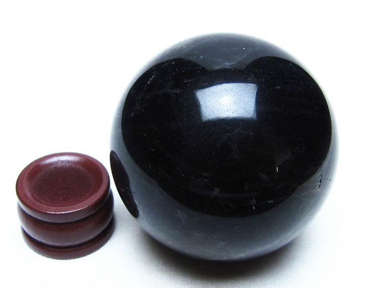 モリオン スフィア 黒水晶 丸玉 54mm 置物 原石 一点物 151-10309