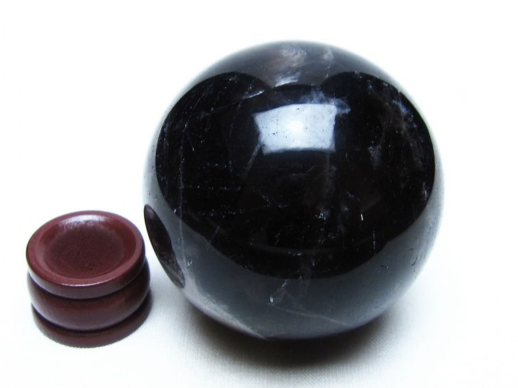 モリオン スフィア 黒水晶 丸玉 56mm 置物 原石 一点物 151-10320