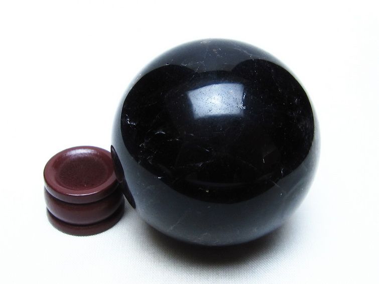 モリオン スフィア 黒水晶 丸玉 57mm 置物 原石 一点物 151-10323