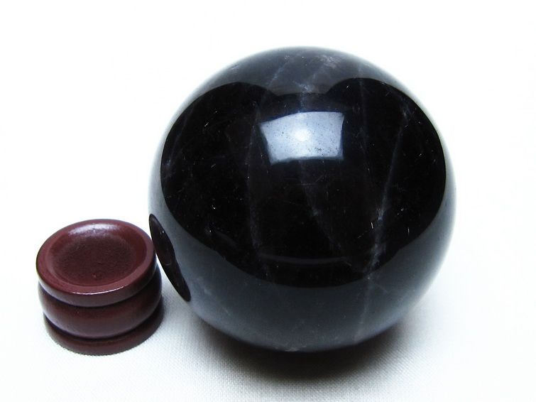 モリオン スフィア 黒水晶 丸玉 56mm 置物 原石 一点物 151-10326