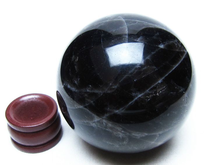モリオン スフィア 黒水晶 丸玉 57mm 置物 原石 一点物 151-10327