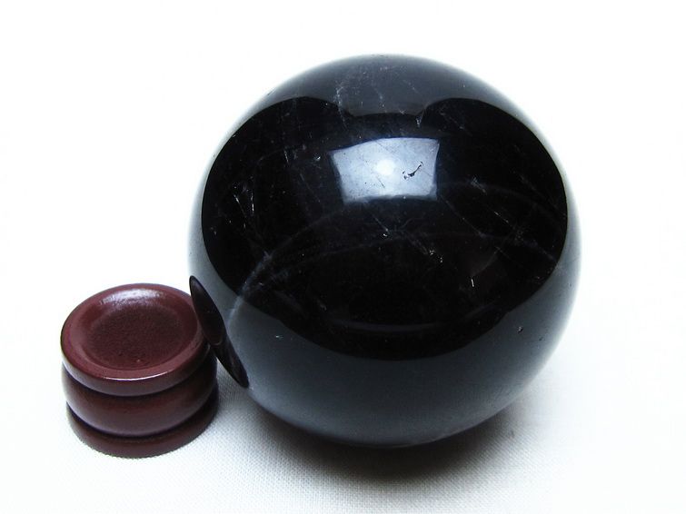 モリオン スフィア 黒水晶 丸玉 57mm 置物 原石 一点物 151-10328