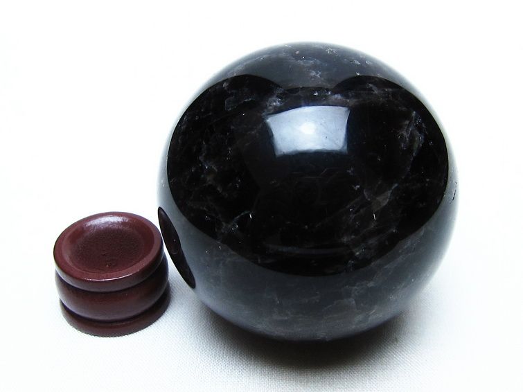 モリオン スフィア 黒水晶 丸玉 59mm 置物 原石 一点物 151-10330