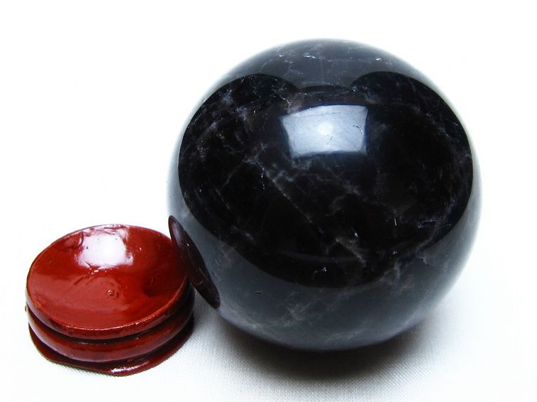 モリオン スフィア 黒水晶 丸玉 61mm 置物 原石 一点物 151-10335