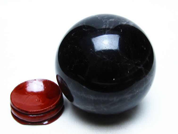 モリオン スフィア 黒水晶 丸玉 63mm 置物 原石 一点物 151-10336