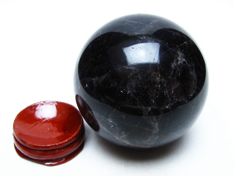モリオン スフィア 黒水晶 丸玉 63mm 置物 原石 一点物 151-10338