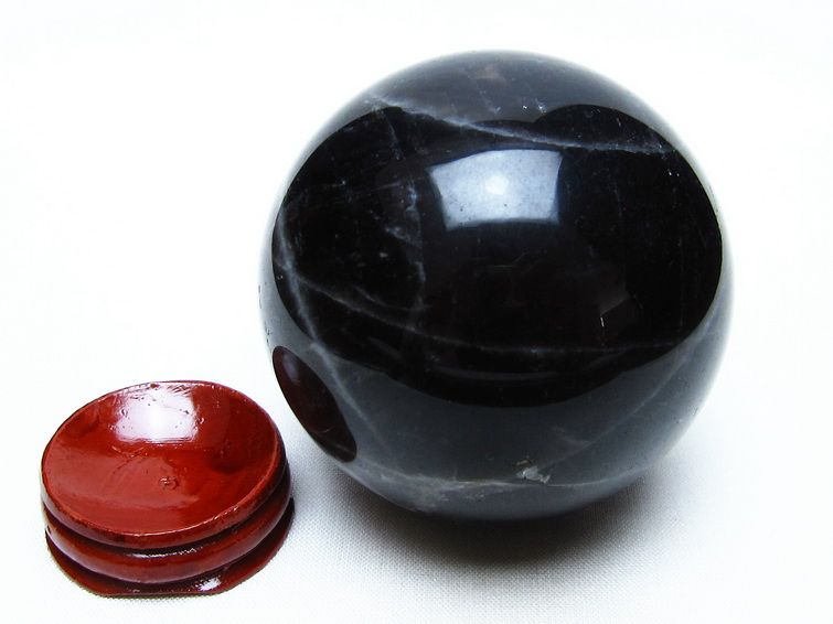 モリオン スフィア 黒水晶 丸玉 65mm 置物 原石 一点物 151-10341
