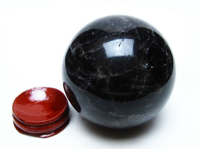 モリオン スフィア 黒水晶 丸玉 65mm 置物 原石 一点物 151-10342