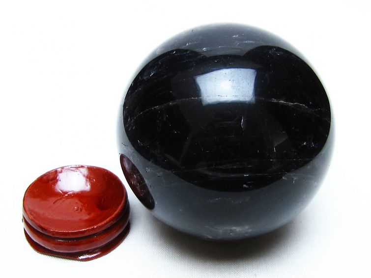 モリオン スフィア 黒水晶 丸玉 67mm 置物 原石 一点物 151-10346