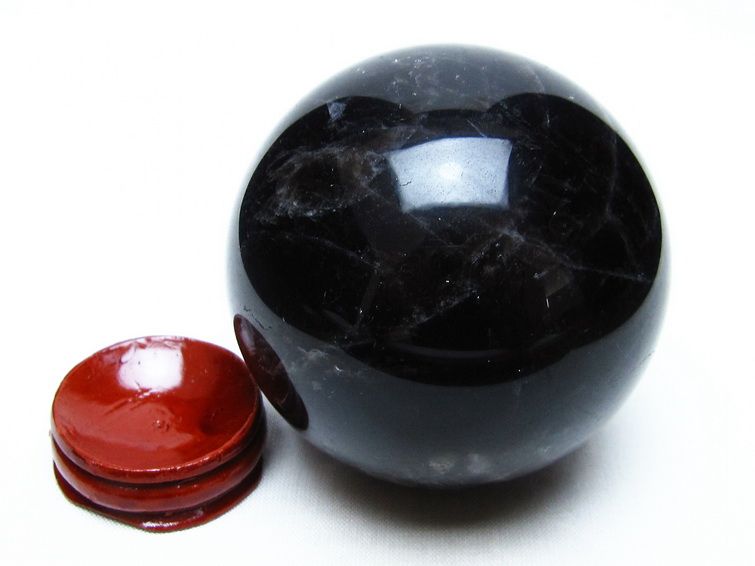 モリオン スフィア 黒水晶 丸玉 68mm 置物 原石 一点物 151-10347