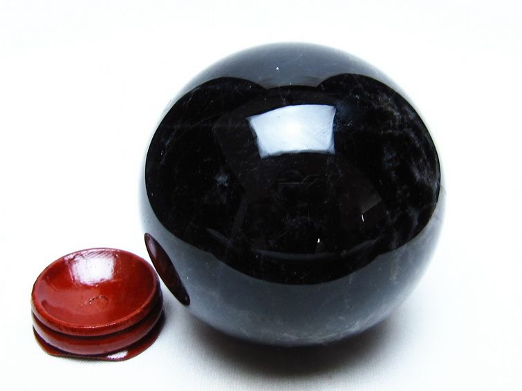 モリオン スフィア 黒水晶 丸玉 76mm 置物 原石 一点物 151-10355