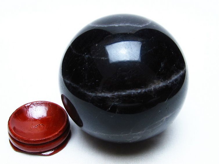 モリオン スフィア 黒水晶 丸玉 69mm 置物 原石 一点物 151-10364