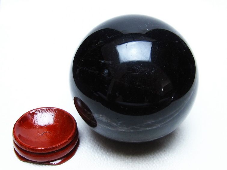 モリオン スフィア 黒水晶 丸玉 67mm 置物 原石 一点物 151-10366