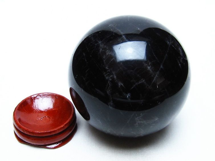 モリオン スフィア 黒水晶 丸玉 64mm 置物 原石 一点物 151-10367
