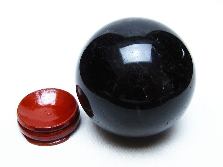 モリオン スフィア 黒水晶 丸玉 62mm 置物 原石 一点物 151-10370