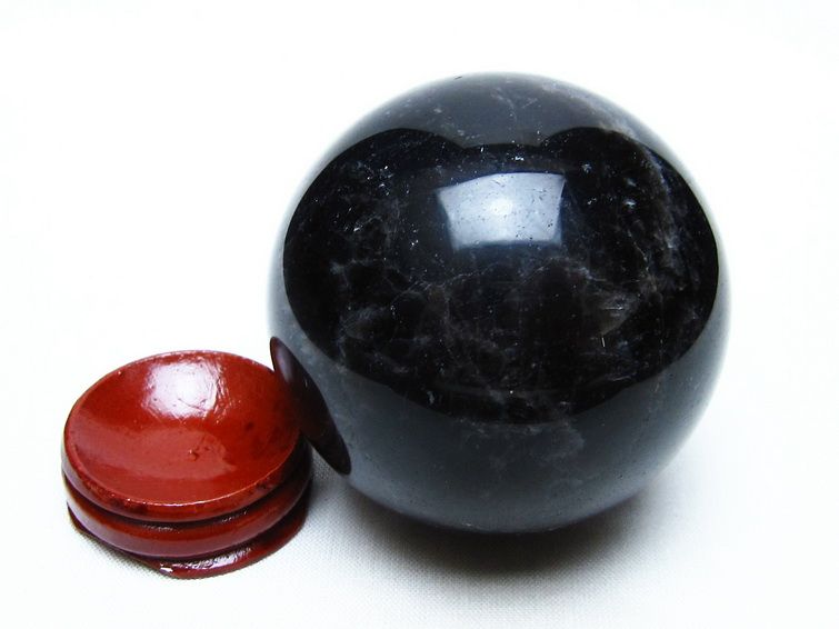 モリオン スフィア 黒水晶 丸玉 61mm 置物 原石 一点物 151-10372